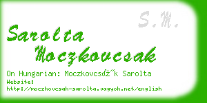 sarolta moczkovcsak business card